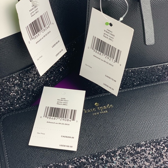 Kate Spade Ina Greta Sparkly Collection Set of 3 - Picture 8 of 8